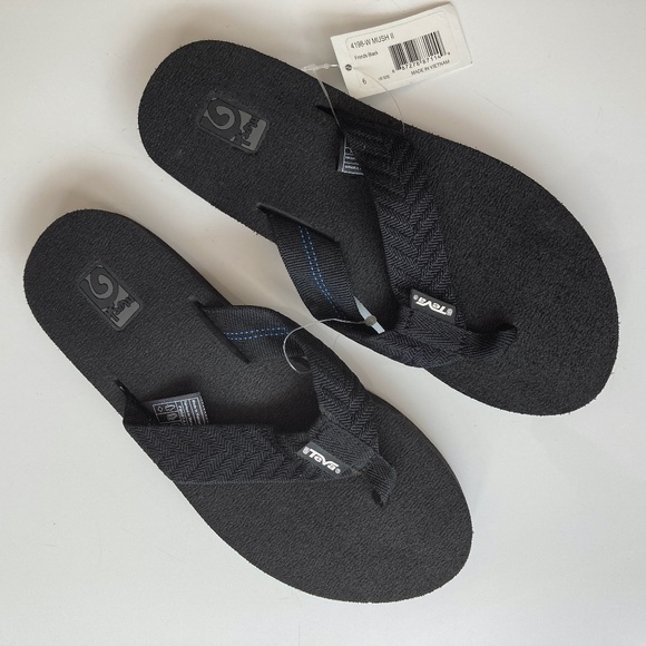 🆕 Teva Mush Flip Flop Slippers, Black, Size 6, Brand New - Picture 3 of 4